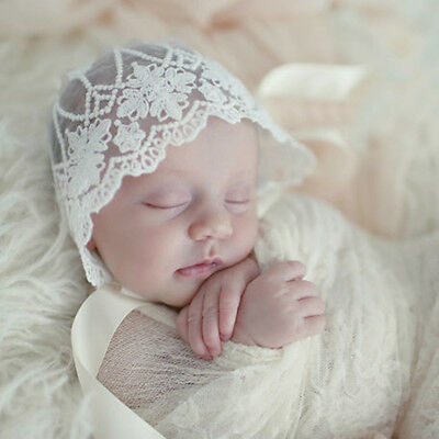 Infant Newborn Baby Girls Kid Lace Floral Hat Cap Beanie Bonnet Hair Accesorries