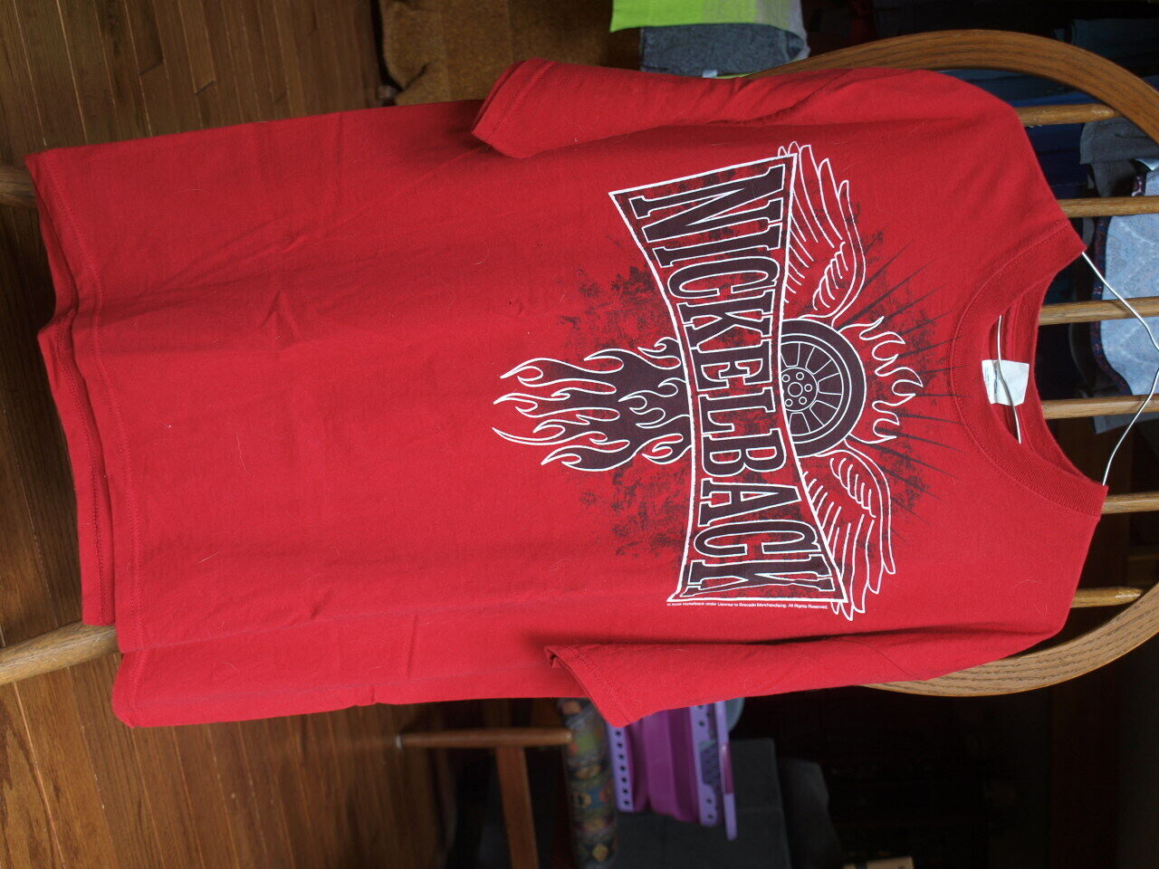 Nickelback Concert Tour T-shirt Dark Horse 2009 Double Sided Red Size Xl Vgc!