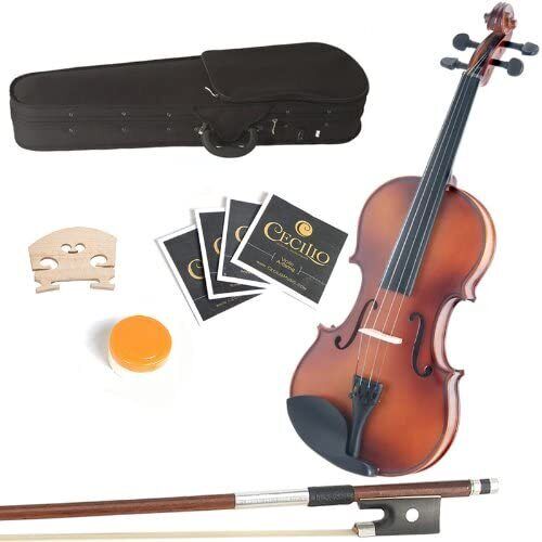 Mendini Ma350 Solid Wood Viola With Case, Bow, Rosin, 13-inch - Satin Antique