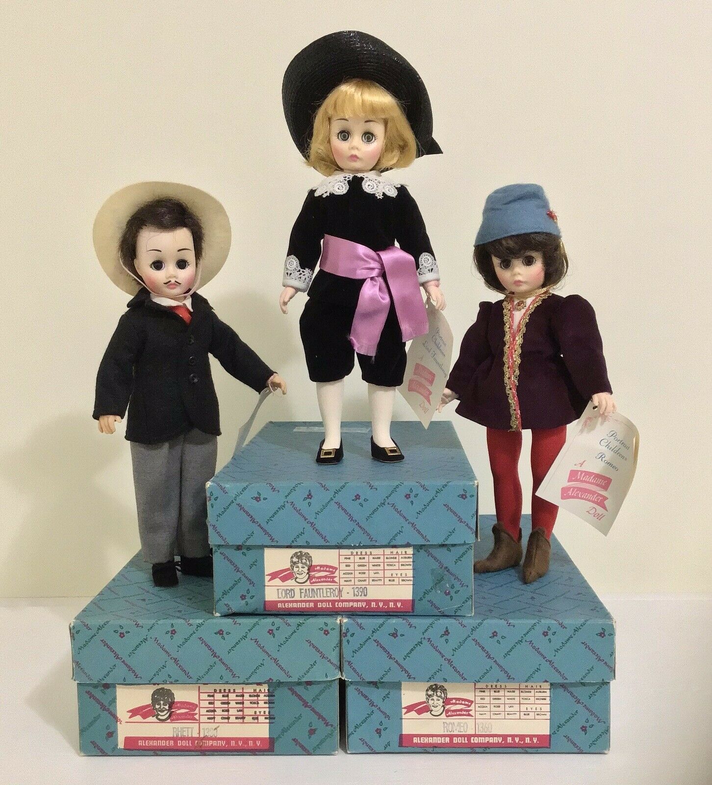 Lot Of 3 Vintage Madame Alexander 12” Dolls In Euc With Original Boxes
