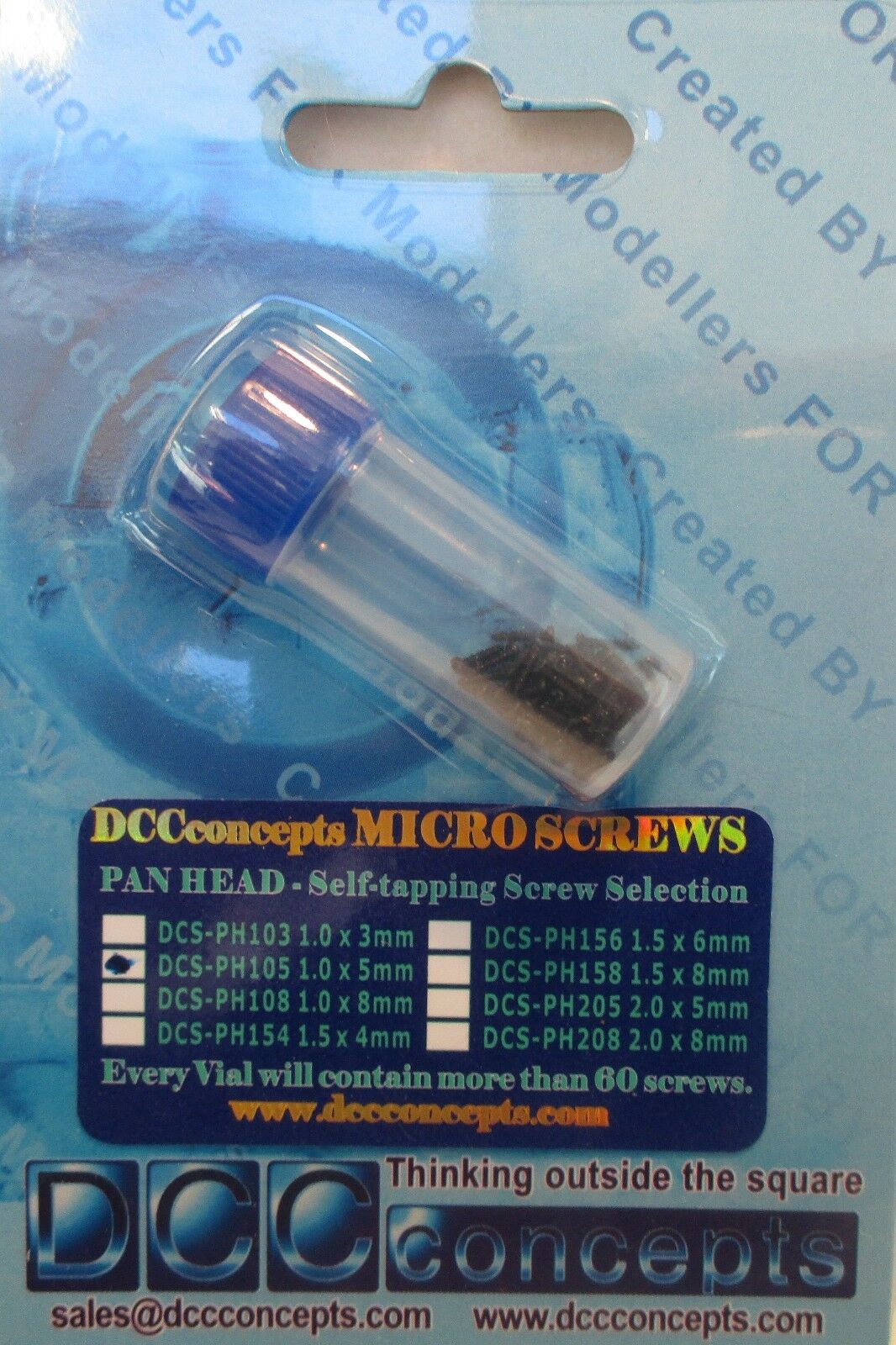 Dcc Concepts - Dcs-ph105 - 60 X 1.0mm X 5mm Pan Head Black Micro Screws