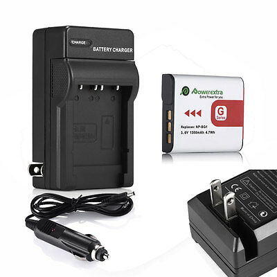 Type G Battery+charger For Sony Cybershot Dsc Np-bg1 Dsc-h10 H20 H50 H55 H70 H9