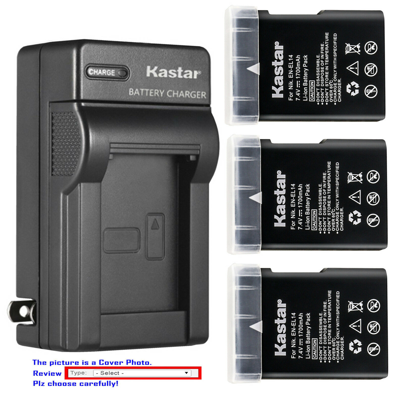 Kastar Battery Wall Charger For Nikon En-el14 Mh-24 & Nikon D3200 Dslr Camera