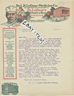 1917 St Louis Missouri Dr Ld Legear Veterinary Medicine Livestock Remedy Letter