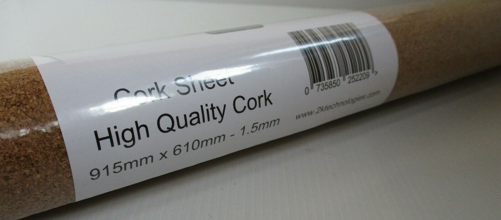 2kcork - Bulk Lot 4 X Rolls 1.5mm X 915mm X 610mm Fine High Quality Cork Sheet