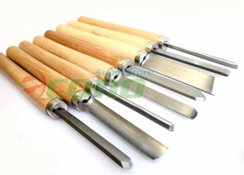 8pc Wood Lathe Chisel Set Turning Tools Woodworking Gouge Skew Parting Spear