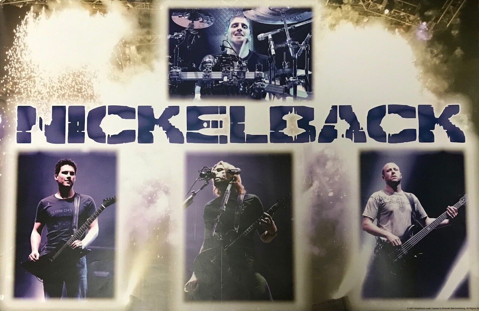 Nickelback 2007 All The Right Reasons Tour 1st Printing Promo Poster / Nm 2 Mnt