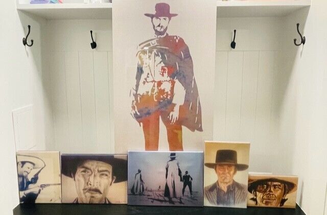 Sergio Leone Canvas Art Collection (clint Eastwood, Good Bad Ugly, Ouatitw)