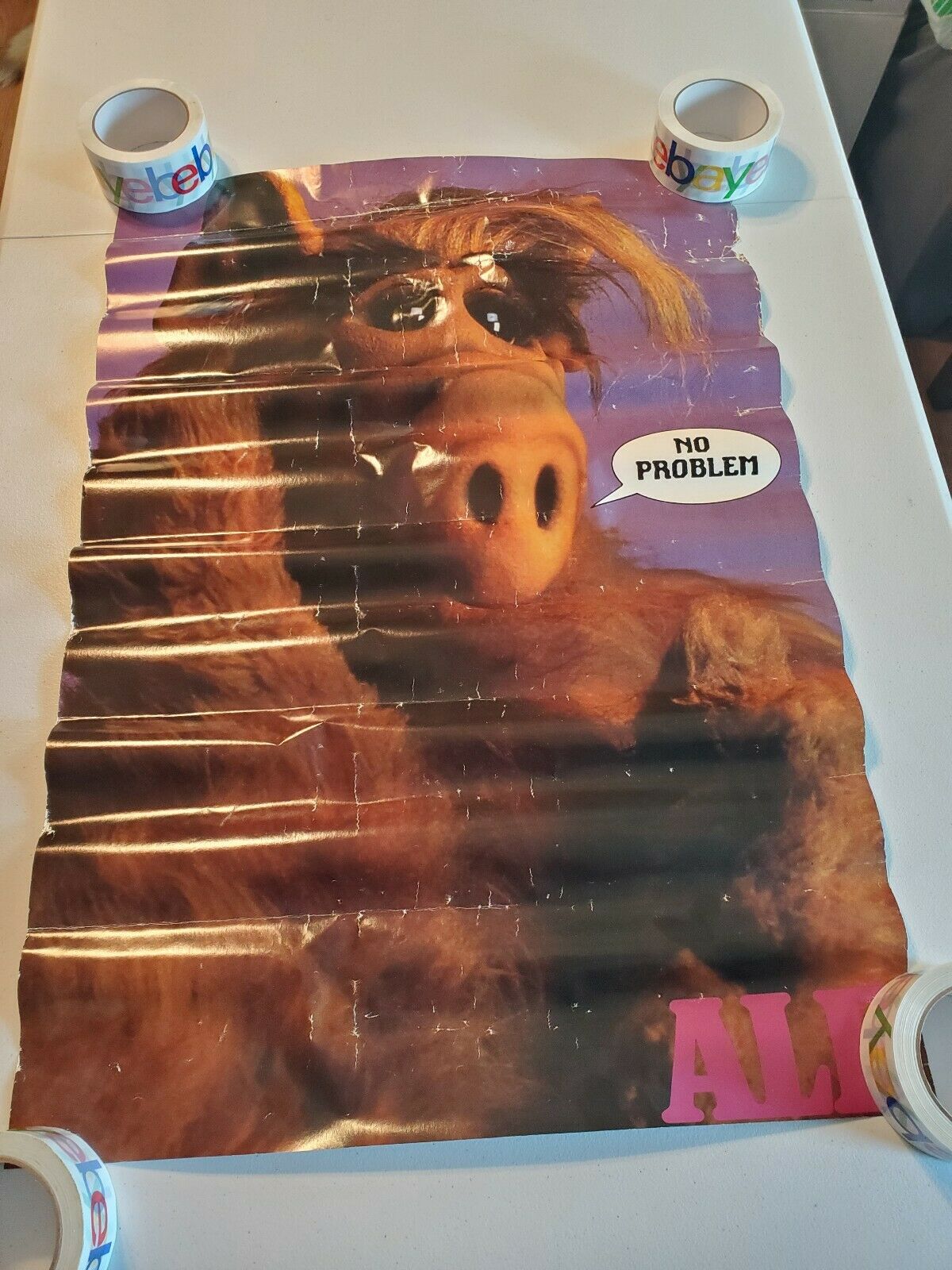 Vintage Alf No Problem Poster (23 X 35 Inches) Original & Authentic From The 80s
