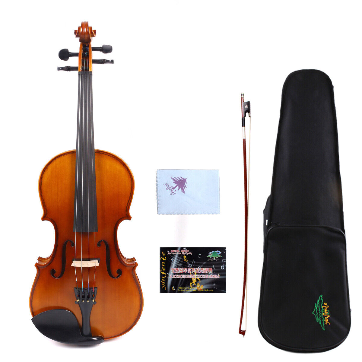 4string Electric Acoustic Viola 16inch Spruce+maple Handmade Free Case/bow #el1
