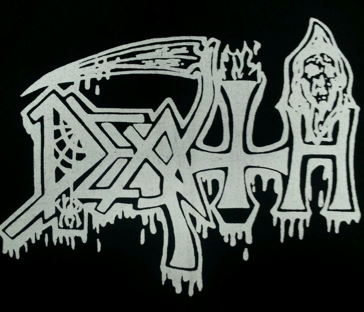 Death Death Metal Black Canvas Back Patch